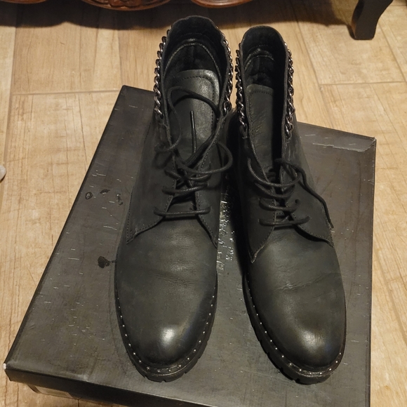 Vintage Foundry Olga chain moc croc boot 40 black - Picture 2 of 3